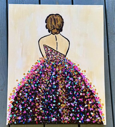 Hand-Painted Colorful Dress