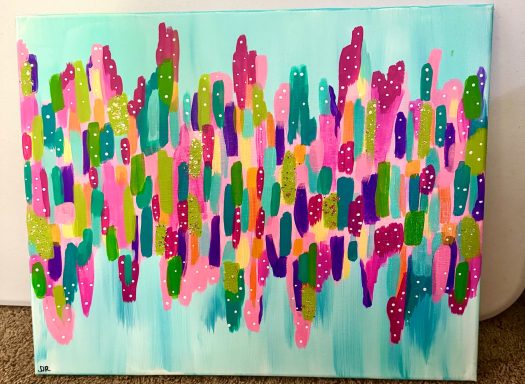 Candy Skies| Original by Shaneah R Original Colorful abstract acrylic painting with vibrant brushstrokes